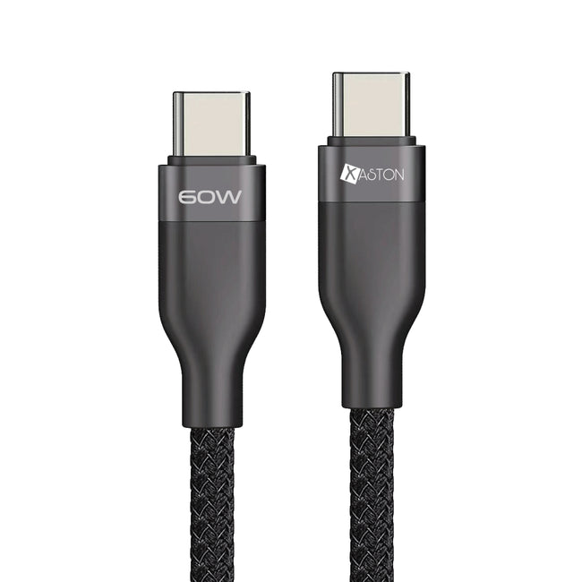 XASTON 60W TYPE-C TO TYPE-C NYLON BRAIDED DATA/CHARGING CABLE NCC16 Hover Image