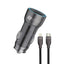 XASTON CAR CHARGER 30W PD + 22.5 QC3.0 WITH 27W TYPE C - LIGHTNING 1M BRAIDED CABLE NCL31