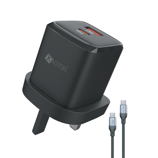 XASTON HOME CHARGER 35W PD + 18W QC3.0 WITH 60W TYPE-C 1M BRAIDED CABLE NHC23 Hover Image